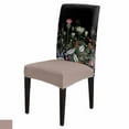 thumbnail image 1 of Dining Chair Covers Set of 4 Watercolor Flower Pink Flowers Black Background Country Stretch Parsons Chair Slipcovers Removable Washable Chair Cover Protector for Kitchen Dining Room Hotel, 1 of 5