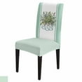 thumbnail image 1 of Dining Chair Covers Set of 6 Eucalyptus Leaf Bottle Watercolor Floral Plant Green Stripes Stretch Parsons Chair Slipcovers Removable Washable Chair Cover Protector for Kitchen Dining Room Hotel, 1 of 5