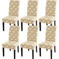 thumbnail image 1 of Dining Chair Covers Set of 6 Stretch Spandex Dining Room Chair Covers Parsons Chair Slipcovers Dining Chair Protector Anti-dust Chair Seat Protector for Dining Room Hotel, Kitchen, Party, 1 of 6