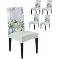 thumbnail image 1 of Dining Chair Covers Set of 6,Thanksgiving Colorful Pumpkin Universal Stretch Kitchen Seat Covers Parsons Chair Protector Slipcover for Home Restaurant Party Decor,Autumn Leaf Flower Rustic Wood, 1 of 6