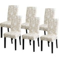 thumbnail image 1 of Dining Chair Covers Set of 6 Stretch Floral Dining Chair Slipcovers for Parson Chairs 6 Pack Washable Removable，(6,#16), 1 of 4