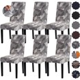 thumbnail image 1 of Dining Chair Covers, Stretch Chair Covers for Dining Room Set of 6, Removable Washable Chair Covers Protector for Dining Room, Hotel, Kitchen, 1 of 6