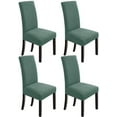 thumbnail image 1 of Dining Chair Covers Stretch Chair Slipcovers, 4 Pack Slip Covers for a Dining Chair Removable Washable Parsons Kitchen Chair Covers, Dark Cyan, 1 of 7