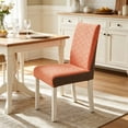 thumbnail image 1 of Dining Chair Covers, Stretch Chair Slipcovers, Orange, Polyester Blend Washable Chair Protectors, Elastic Fit Parsons Kitchen Chair Covers, Kitchen Hotel Banquet Wedding and Event Decor, 22 in, 1 of 5