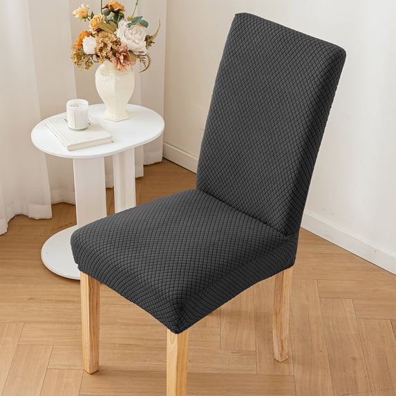 Dining Chair Covers, Stretch Kitchen Chair Cover, Removable Washable Chair Protector for Home,Restaurant,Banquet,18"x18"x24"(Black)