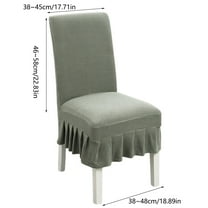 Dining Chair Covers Stretch Slipcovers with Ruffled Skirt Soft Breathable Washable Kitchen Chair Protectors with Ties for Home Hotel Banquet Wedding Party