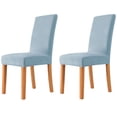 thumbnail image 1 of Dining Chair Covers, Velvet Chair Slipcover Stretch Chair Protector Chair Covers for Dining Room Chair Seat Covers Machine Washable for Living Room Bedroom-Light Blue-Set of 4, 1 of 8
