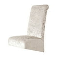 thumbnail image 1 of Velvet Stretch Chair Cover Large Slant High Back Chair Cover Solid Color Home Hotel Dining Chair Cover Allin One All Inclusive Dirtproof Furniture Accessory Chair Cover Large Slant, 1 of 9
