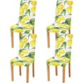 thumbnail image 1 of Dining Chair Covers Yellow Lemons Chair Slipcovers Washable Removable Chair Cover Protector for Home, Restaurant, Hotel, Ceremony, Banquet Wedding Party 4PCS, 1 of 6