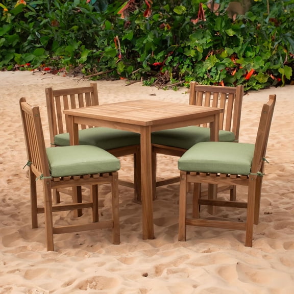 Dining Chair Cushion, 20" X 19" X 2.5", Bamboo Bay Pear, Set of 2