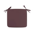 thumbnail image 1 of Dining Chair Cushion with Ties, 15.75 in Square Soft Non Slip Seat Pad for Kitchen Office Home Chair, Coffee, 1 of 3