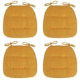 thumbnail image 1 of Dining Chair Cushions with Removable Cover& Ties - 16.93"x16.14" Non- Seat Pads for U-Shaped Chairs - High-Resilience Foam Kitchen Chair Cushions for Home,Restaurant & Office - Washable & Durable, 1 of 4