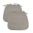 thumbnail image 1 of Dining Chair Cushions Set of 2, Indoor Chair Pads with Ties, 16.92" x 16.14" x 0.98", Coffee, 1 of 10