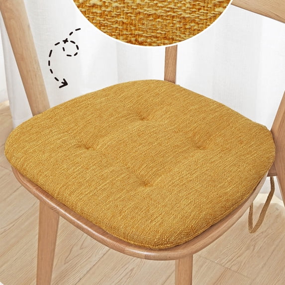 Dining Chair Cushions With Ties, U Shaped Non Slip Seat Pads, Washable Memory Foam Kitchen Chair Pad For Dining Room