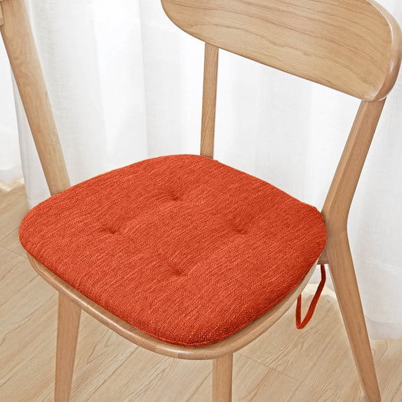 Dining Chair Cushions With Ties, U Shaped Non Slip Seat Pads, Washable Memory Foam Kitchen Chair Pad For Dining Room