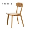 thumbnail image 1 of Dining Chair, FAS Grade Natural Oak Solid Wood Living Room Chair with Curved Backrest, Simple Design & 100% Dirt-free Dining Chair, Easy to Clean, 4 Count, Oak, 1 of 8