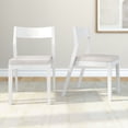 thumbnail image 1 of Plank+Beam Solid Wood Dining Chair Frame (2 Pack), White with Cream Cushion, 1 of 10