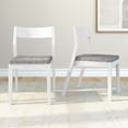 thumbnail image 1 of Plank+Beam Solid Wood Dining Chair Frame (2 Pack), White with Slate Cushion, 1 of 10