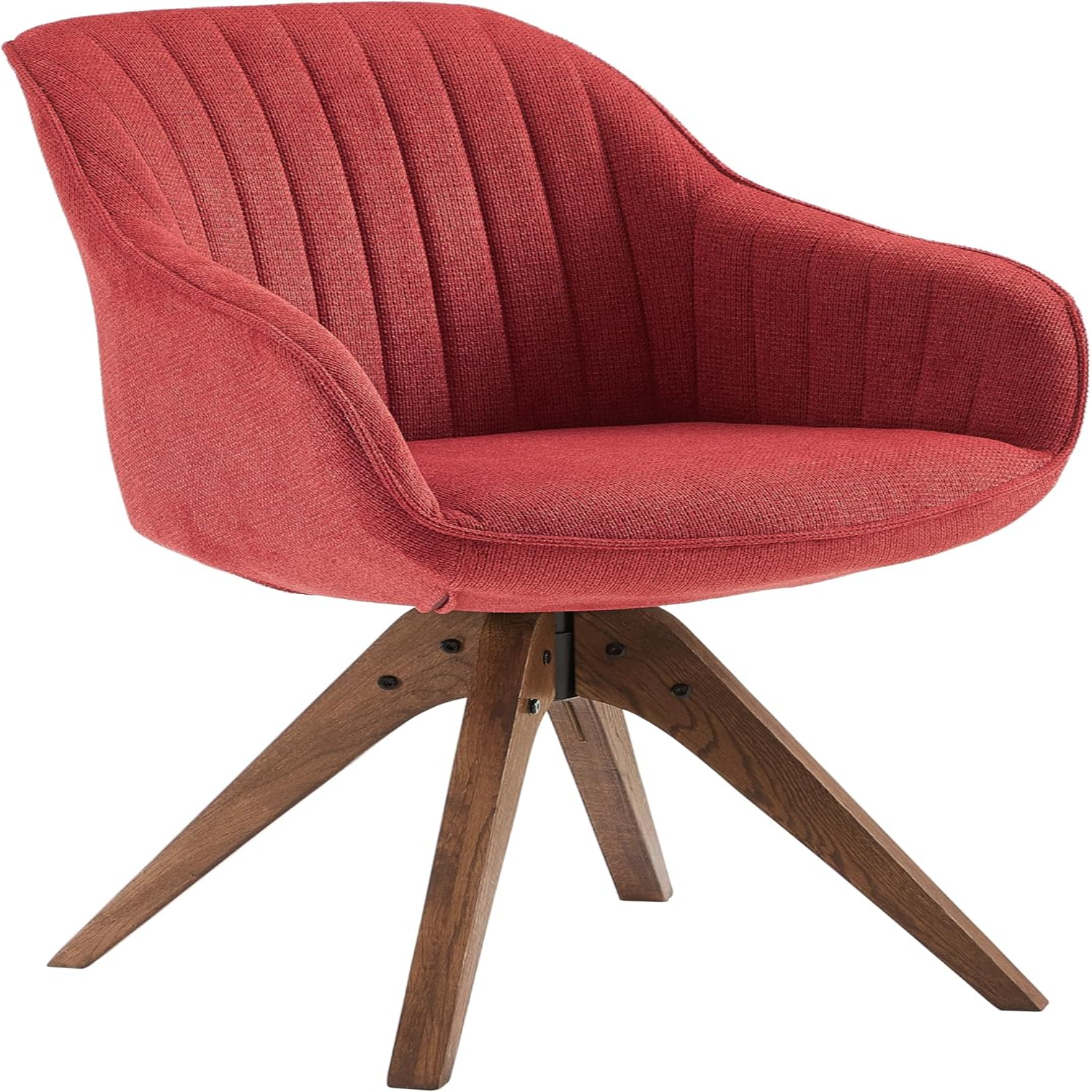 Dining Chair Mid Century Modern Boucle Fabric Upholstered Swivel Dining