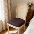 thumbnail image 1 of Dining Chair Seat Cover Stretch Protector Elastic Fit With Button Accent,Washable Non Slip Cushion Slipcover Modern Design,Kitchen Dining Room Chair Protection for Home Party Restaurant Event-Coffee, 1 of 7