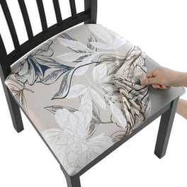Navy Blue Corals Chair Seat Covers for Dining Room Stretch Chair Seat Covers Set of 4 Chair Seat Protector Cushion Slipcovers for Kitchen Restaurant Office Nautical Boho Tropical Reef Coastal Walmart....