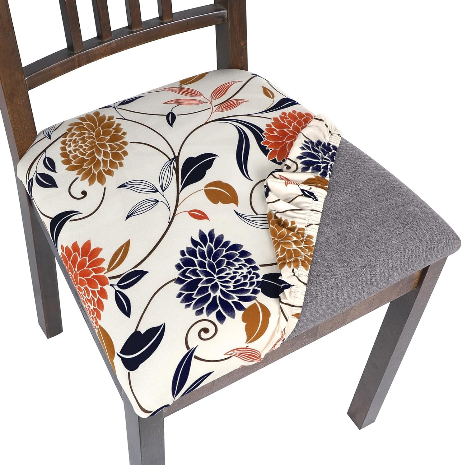 POWKOL Stretchy Waterproof Kitchen Chair Seat Covers Set of 4 Easy Fit Beige Dining Chair Protectors Walmart