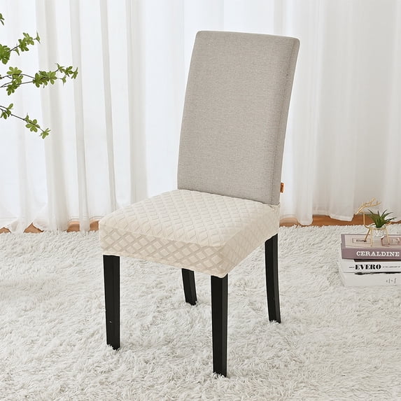 Dining Chair Seat Covers - Stretch Jacquard Kitchen Chair Covers Washable, Removable Dining Room Chair Slipcover Seat Protector Covers