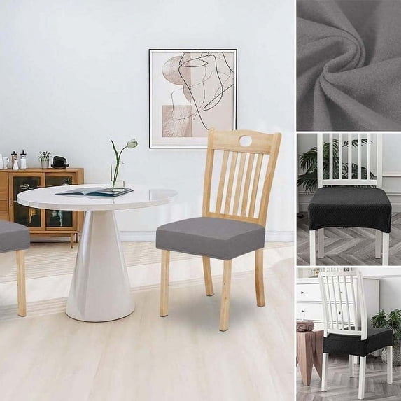 Dining Chair Seat Covers Stretch Seat Covers for Dining Room, Removable Washable Non-Slip Anti-Dust Chair Seat Covers