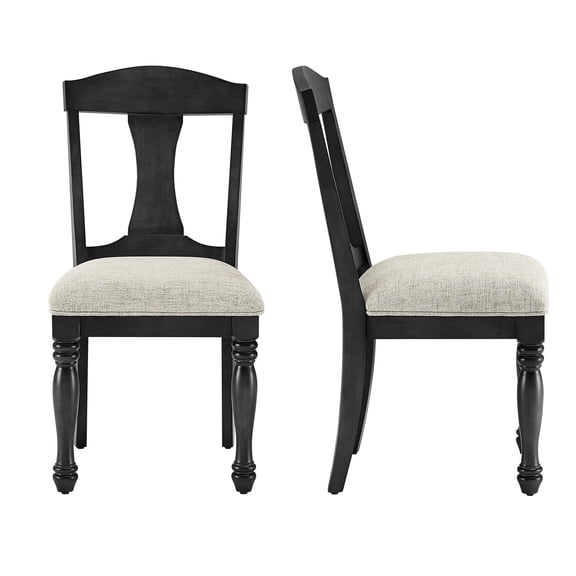 Dining Chair Set (2 PCS) for Various Spaces | Comfortable Seating for Socializing | Solid Rubber Wood and Polyester Upholstery | Overcomes the Issue of Low - Comfort Chairs