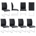 thumbnail image 1 of Dining Chair Set of 8 | Smooth Arched Lines for Modern Dining, Comfortable Sitting | Metal Legs with Anti - Slip Feet, Durable Structure | Easy Assembly for Quick Setup, 1 of 6