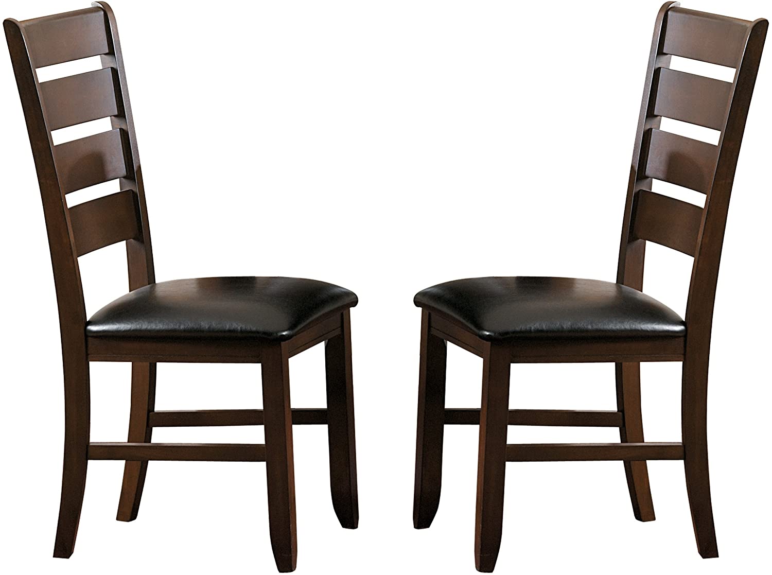 Dining Chair, Set Of 2, Dark Oak