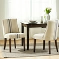 thumbnail image 1 of Dining Chair Set of 2 in Beige Fabric / Nailhead Accents for a Stylish Finish, 1 of 5