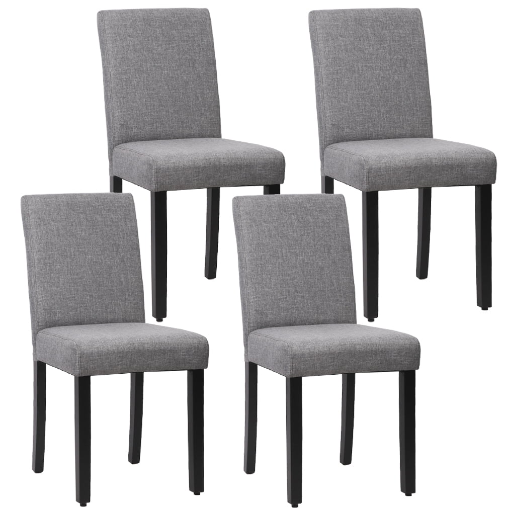 Dining chair set of 4 elegant design modern fabric upholstered dining chair for dining room grey deals