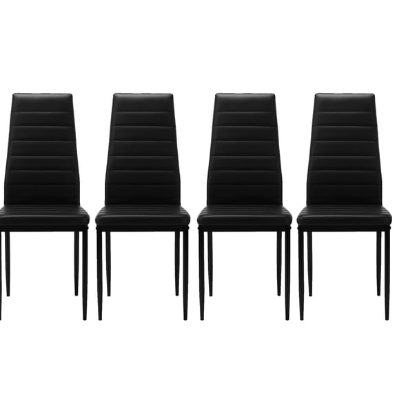 Dining Chair Set of 4 Seats | Suitable for Family and Small Gathering Dinners | Soft PU Leather Chair | Reduces Weariness from Sitting Long