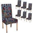 thumbnail image 1 of Dining Chair Slipcover Abstract Boho Background Chair Cover Set of 6 Elastic Chair Cover for Kitchen Home or Party, 1 of 4