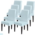 thumbnail image 1 of Dining Chair Slipcover, Blue Pinstripe Pattern Thin Stripes Stretch Kitchen Chair Covers Removable Parsons Chair Protector Covers for Dining Room Banquet Party, Set of 6, 1 of 6