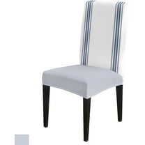 Dining Chair Slipcover, Farmhouse Decoration Simple Art Navy Blue Stripe White Chair Protector Stretch Parsons Chair Covers for Dining Room, Restaurant, Kitchen, Party, 6 Packs