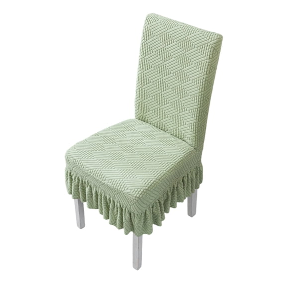 Dining Chair Slipcover Skirted Stretch Green Washable Protector For Home Kitchen 1 Piece