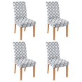 thumbnail image 1 of Dining Chair Slipcovers Set of 4 with Rustic Plaid Print, Washable Polyester Stretch Slipcovers, Removable Seat Protectors for Kitchen or Party Decor, 1 of 7