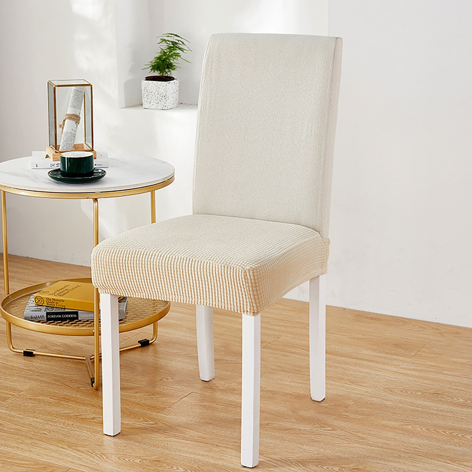 Dining Chair Stretch Dining Chairs Removable, Relocy Solid Color Corn ...