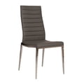 thumbnail image 1 of Benzara Dining Chair with Stitched Upholstery - Set of 2-Color:Gray/Silver, 1 of 5