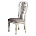 thumbnail image 1 of Dining Chair with Button Tufted Backrest Padded Seat Set of 2 White and Gray - Saltoro Sherpi, 1 of 5