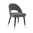 thumbnail image 1 of Dining Chair with Curved Padded Backrest, Gray - Set of 2, 1 of 1