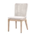 thumbnail image 1 of Dining Chair with Interwoven Rope Back and Aluminum Frame, Set of 2, Gray- Saltoro Sherpi, 1 of 5