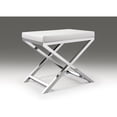 thumbnail image 1 of Dining Chair with Polyurethane Seat and Stainless Steel leg in White (Set of 2), 1 of 2