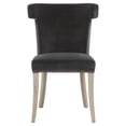thumbnail image 1 of Dining Chair with Sculpted Wingback and Nailhead Trim, Black, 1 of 5