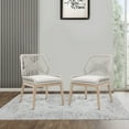 thumbnail image 1 of Dining Chair with Woven Rope Back, Set of 2,Brown and Gray- Saltoro Sherpi, 1 of 6