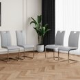 thumbnail image 1 of Dining Chairs Of 4, Faux Leather Padding, Metal Frame, Ergonomic Design, Disperses , Fits Various Scenes 4 With Seating Area, Legs, Stress, For Home Decoration Purposes, 1 of 7