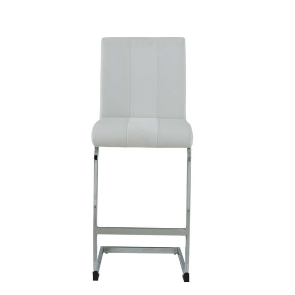 Dining Chairs, ALTIS WHITE BAR STOOLS (KIT OF 4), White Wooden Dining Chairs,Stainless Steel Fabric Dining Chairs, Furniture Dining Furniture Seating for Dining ALTIS WHITE BAR STOOLS (KIT OF 4)
