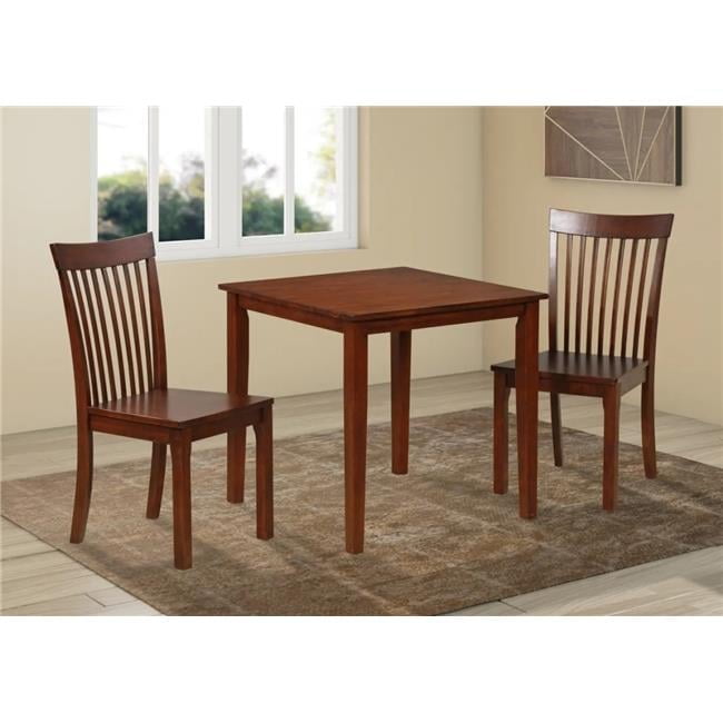 Cherry Solid Wood High Slat Back Parsons Side Chair Set